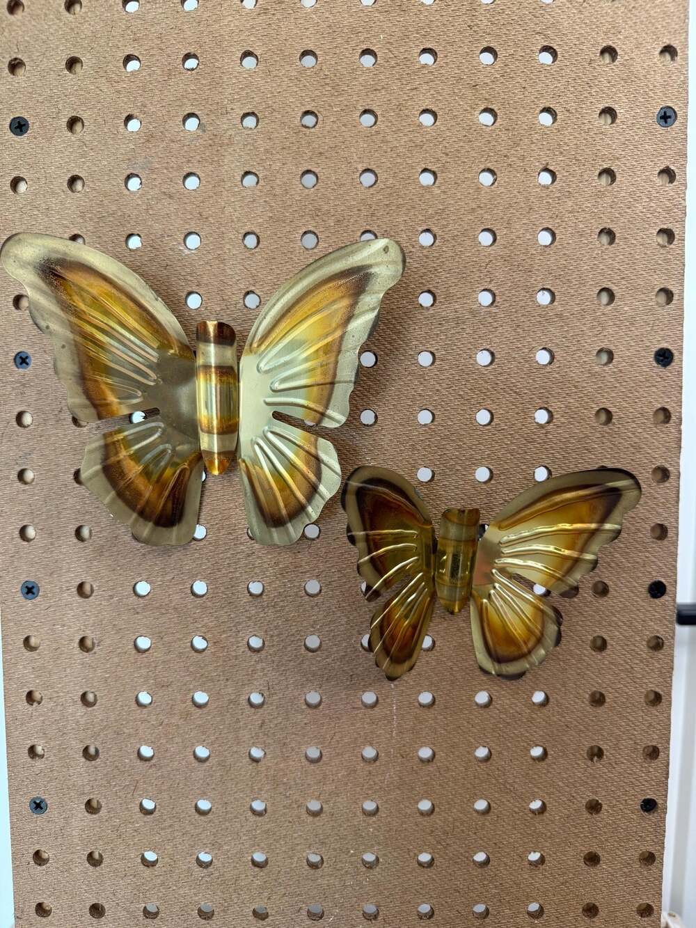 Vintage Homco Metal Wall Butterfly Set